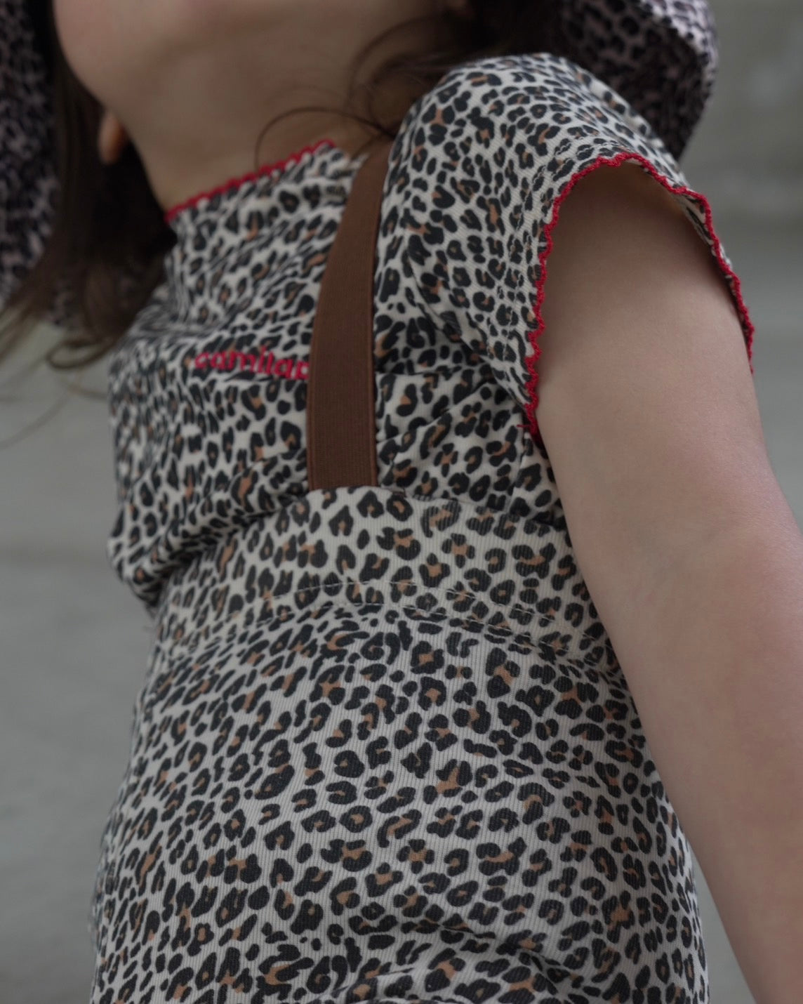 camilapole  Little Leopard Picot Top