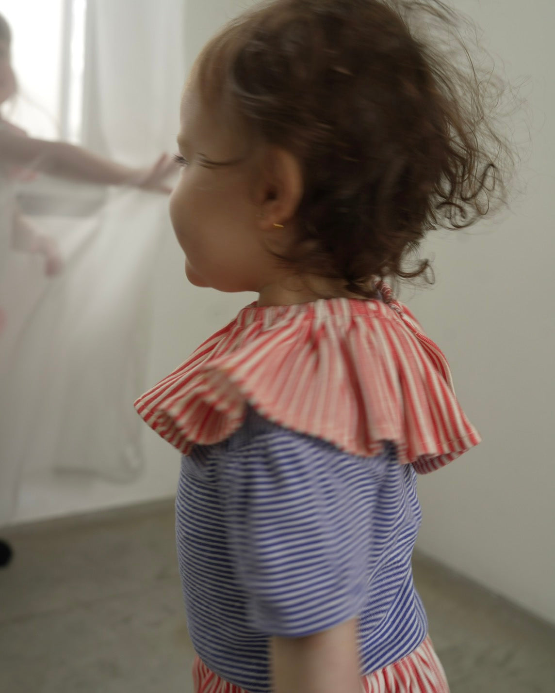 camilapole  Gathered Stripe Collar