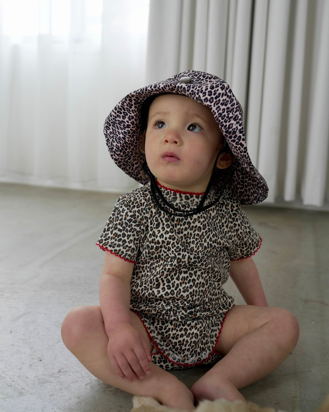 camilapole  Little Leopard Picot Romper