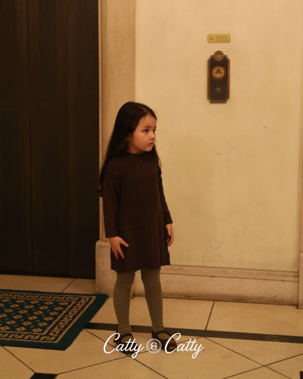 【POPUP先行/10.16 NEW】Catty&Catty BROWN KNIT DRESS