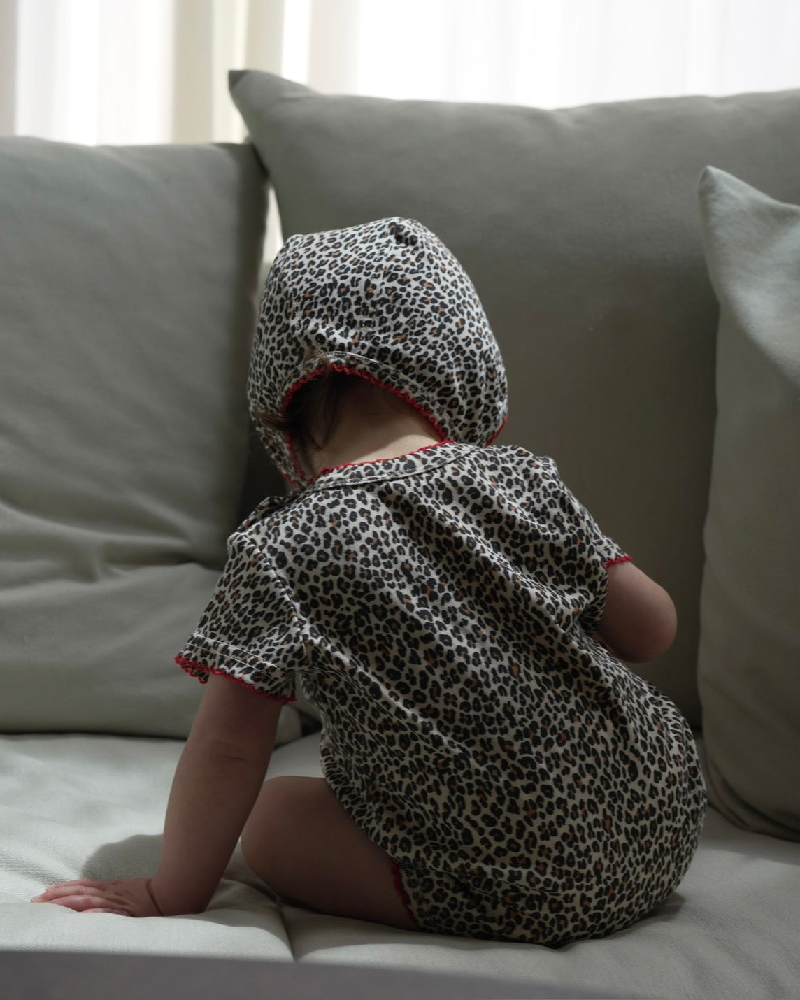 camilapole  Little Leopard Picot Romper