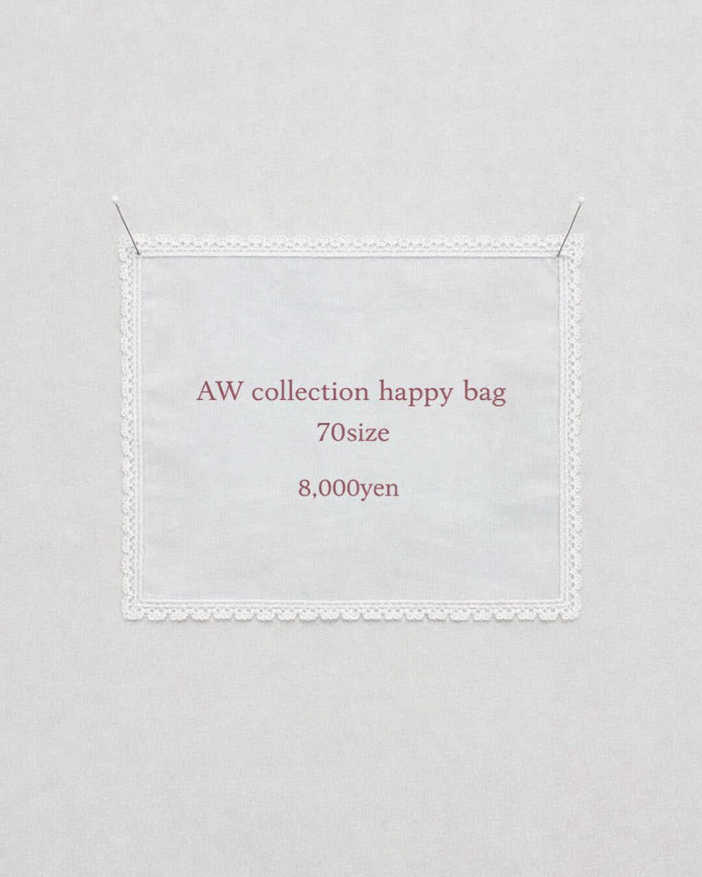 AW collection happy bag / size: 70