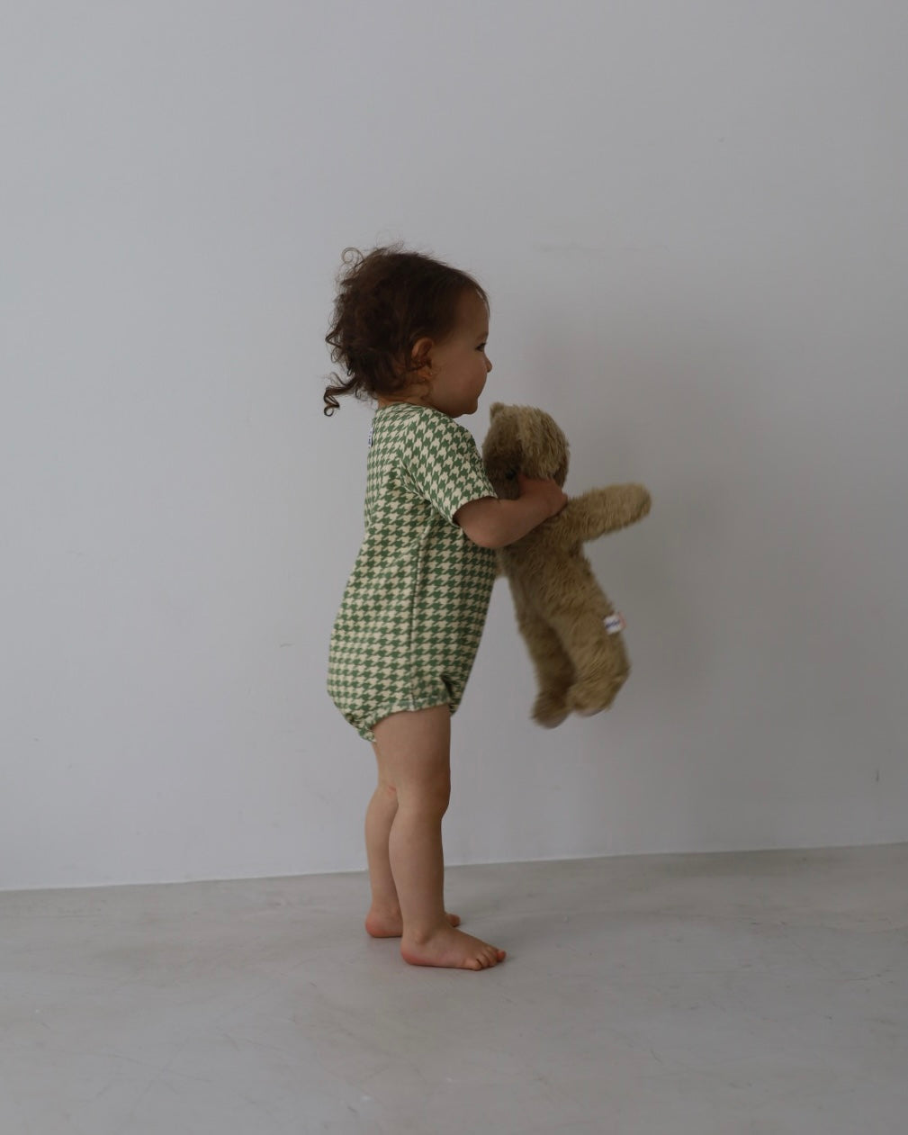 【 6.12 21:00～ Launch 】POIMERI　green houndstooth rompers