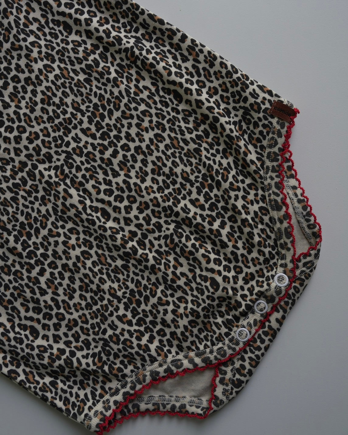 camilapole  Little Leopard Picot Romper
