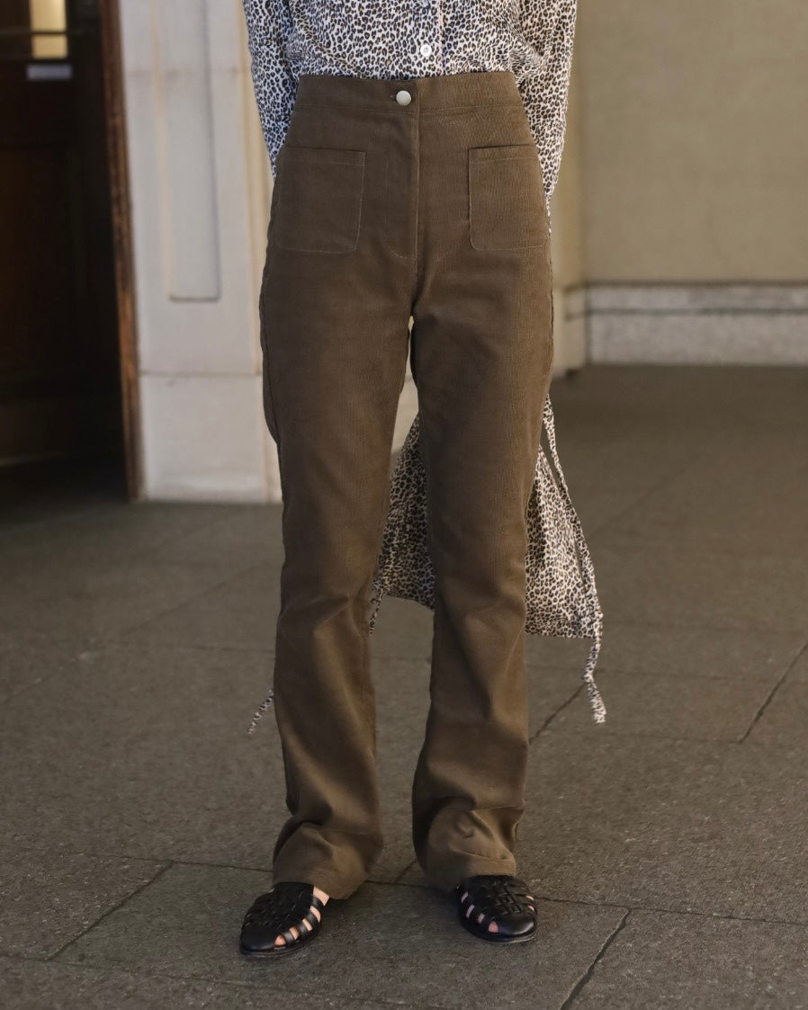【POPUP先行/10.16 NEW】Catty&Catty CHOCOLATE CORDUROY FLARE PANTS / ADULT SIZE