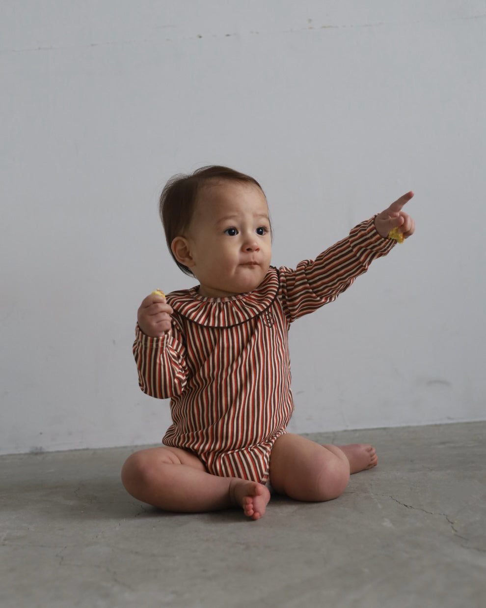 POIMERI Orangette stripe rompers