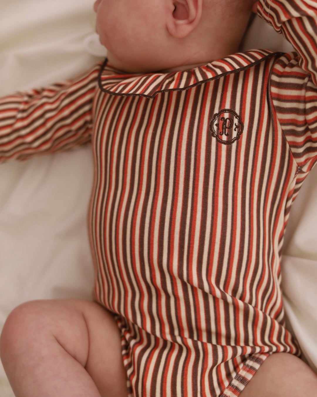 POIMERI Orangette stripe rompers
