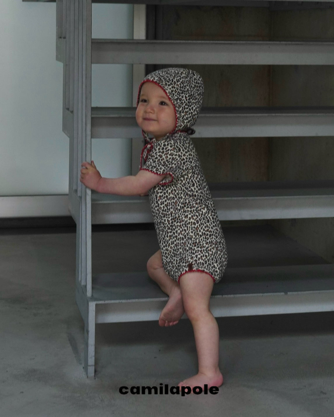 【 NEW ARRIVAL 】camilapole  Little Leopard Picot Romper