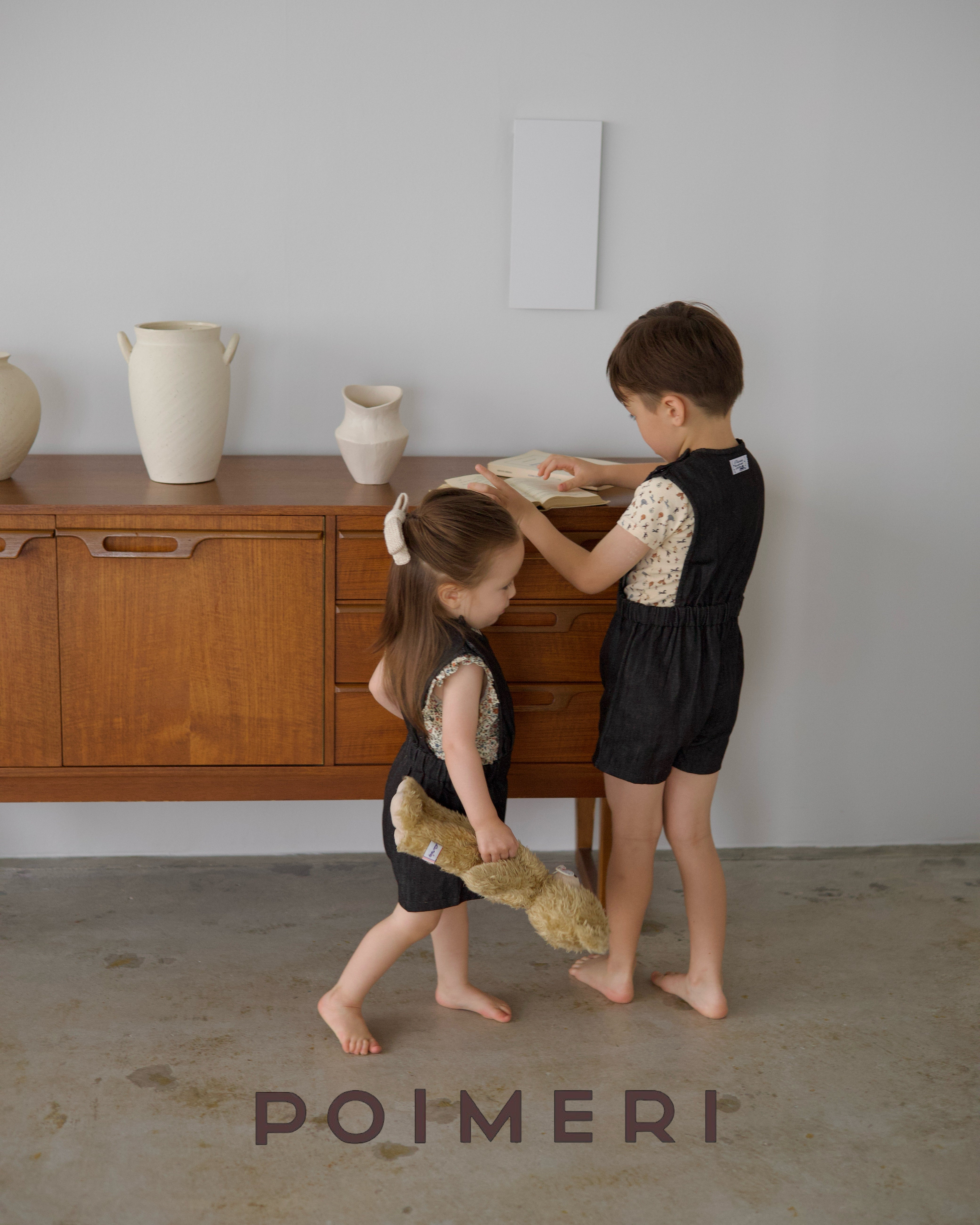 POIMERI  denim shortall