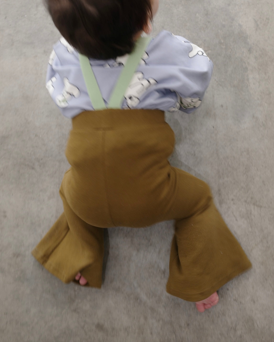 paperbalm  Flared pants with suspenders