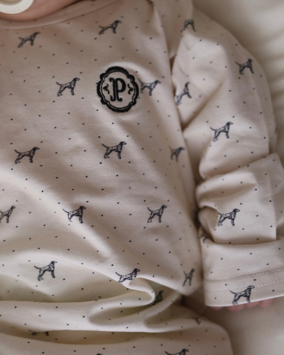 POIMERI Dalmatian dot rompers