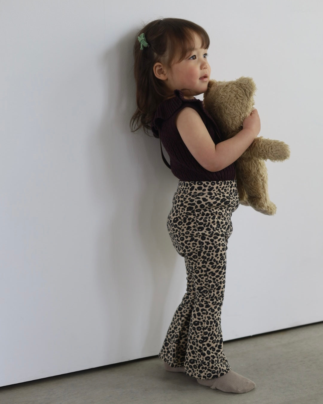 POIMERI  petit leopard flare pants