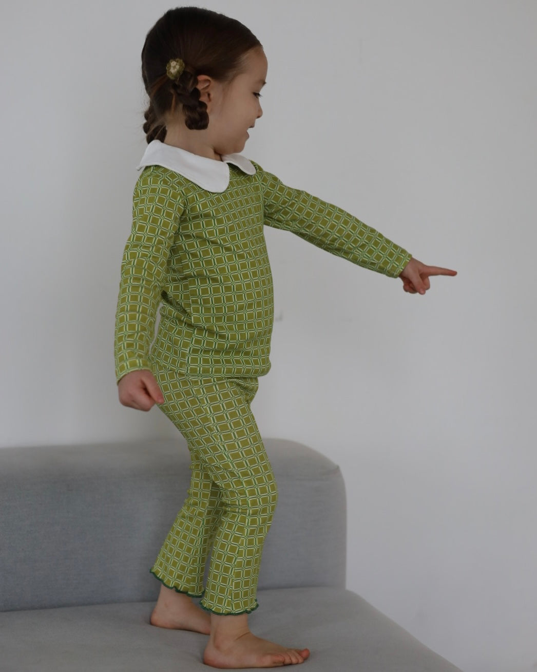 【 8.7 21:00〜LAUNCH  】POIMERI olive check pants