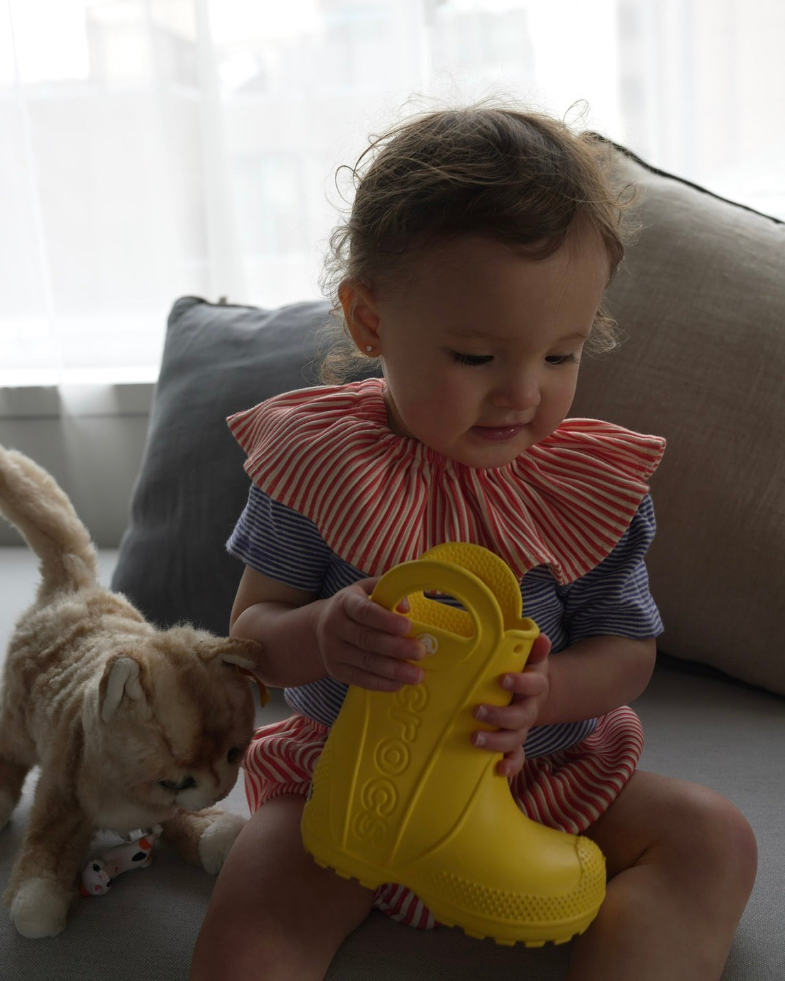 camilapole  Gathered Stripe Collar