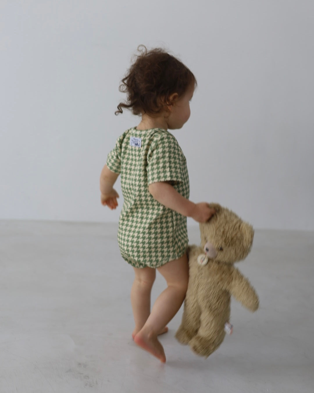 【 6.12 21:00～ Launch 】POIMERI　green houndstooth rompers