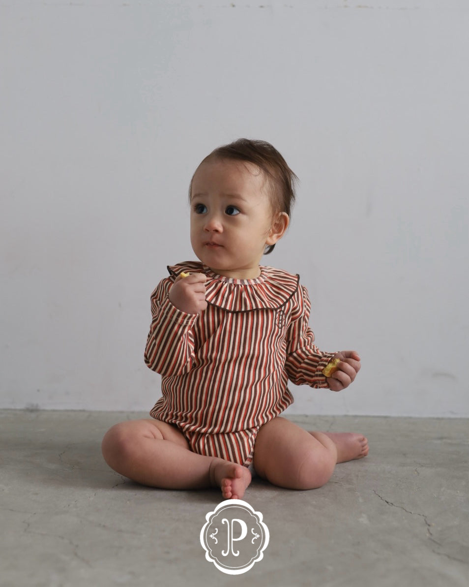 POIMERI Orangette stripe rompers