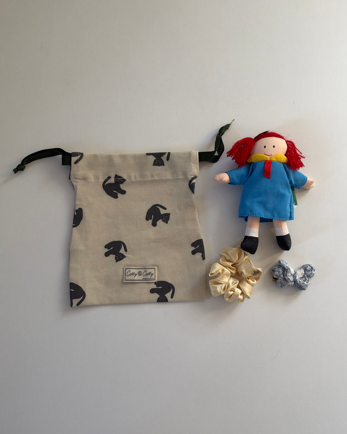 【POPUP先行/10.16 NEW】Catty&Catty LITTLE CAT CLUB DRAWSTRING POUCH TRIO