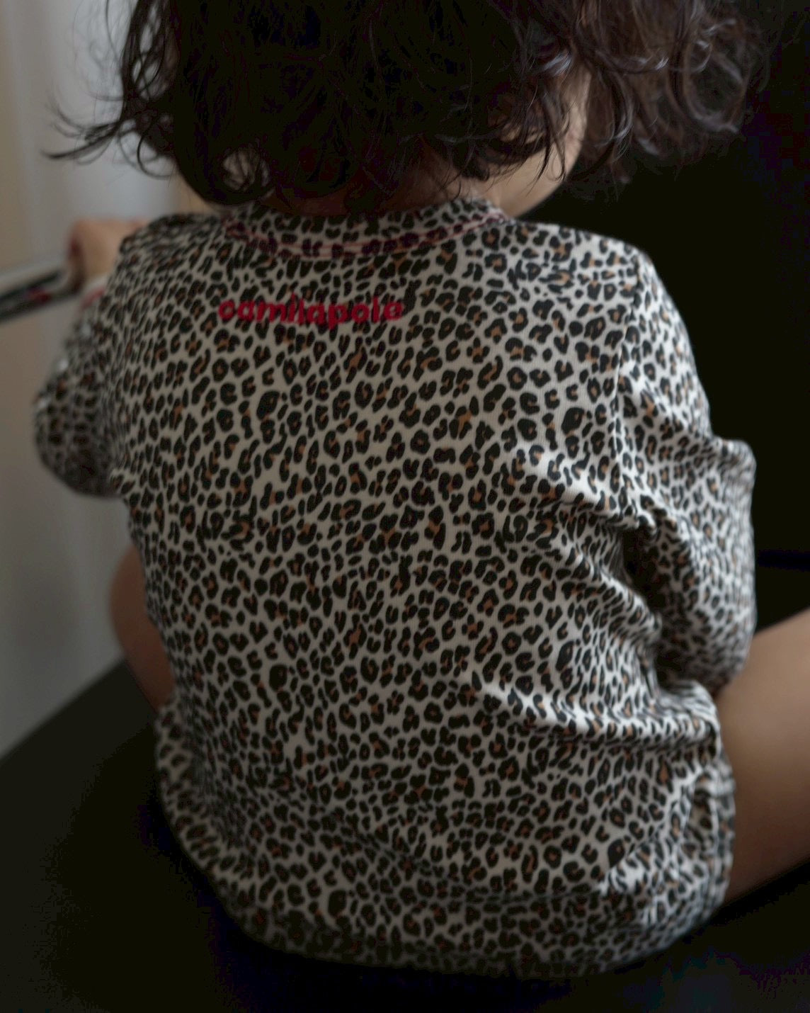camilapole ヒョウ柄 長袖 ロンパース 80 camilapole Little Leopard Romper