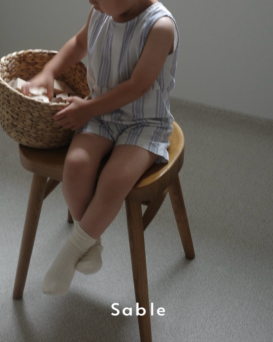 sable  stripe rompers