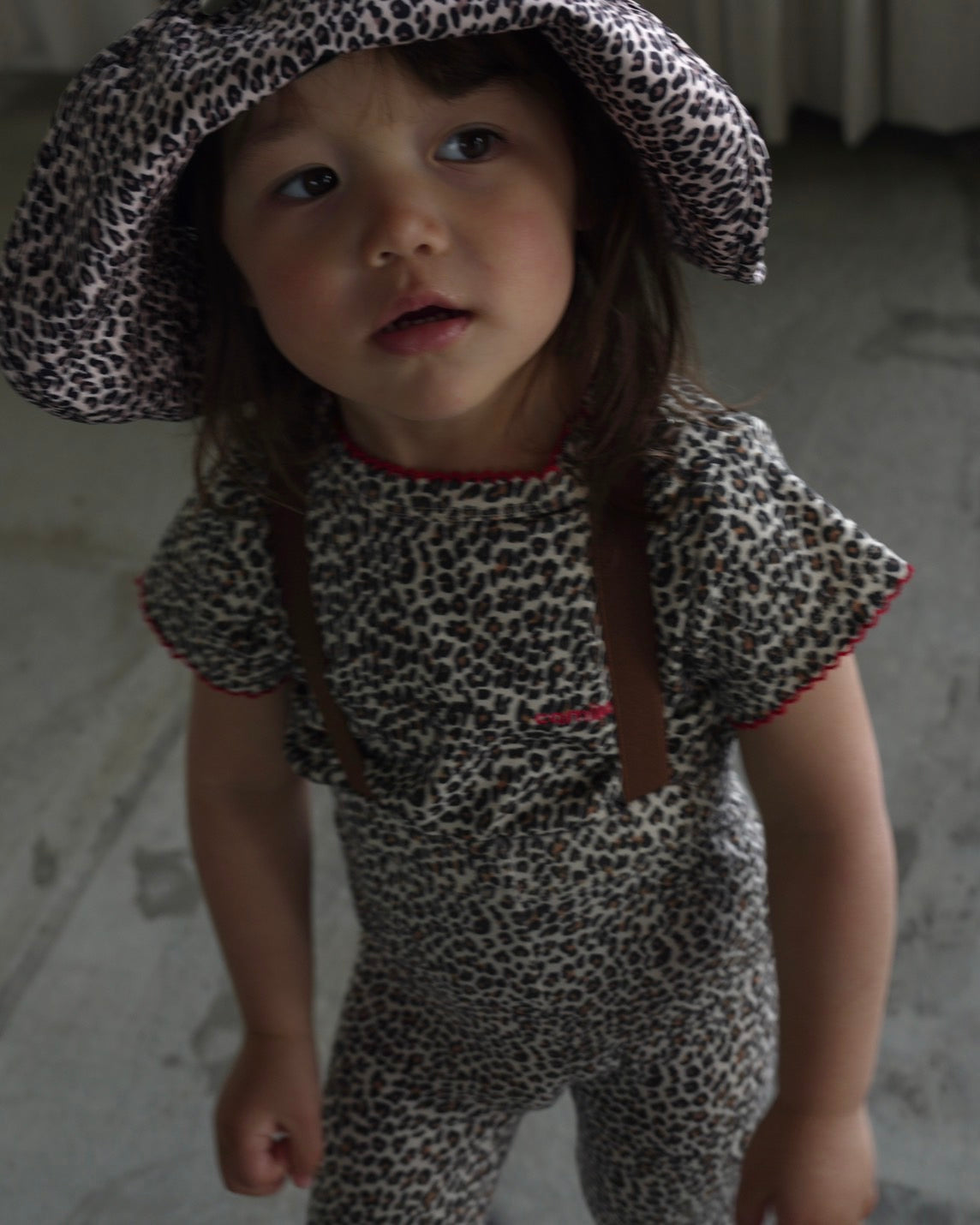 camilapole  Little Leopard Picot Top