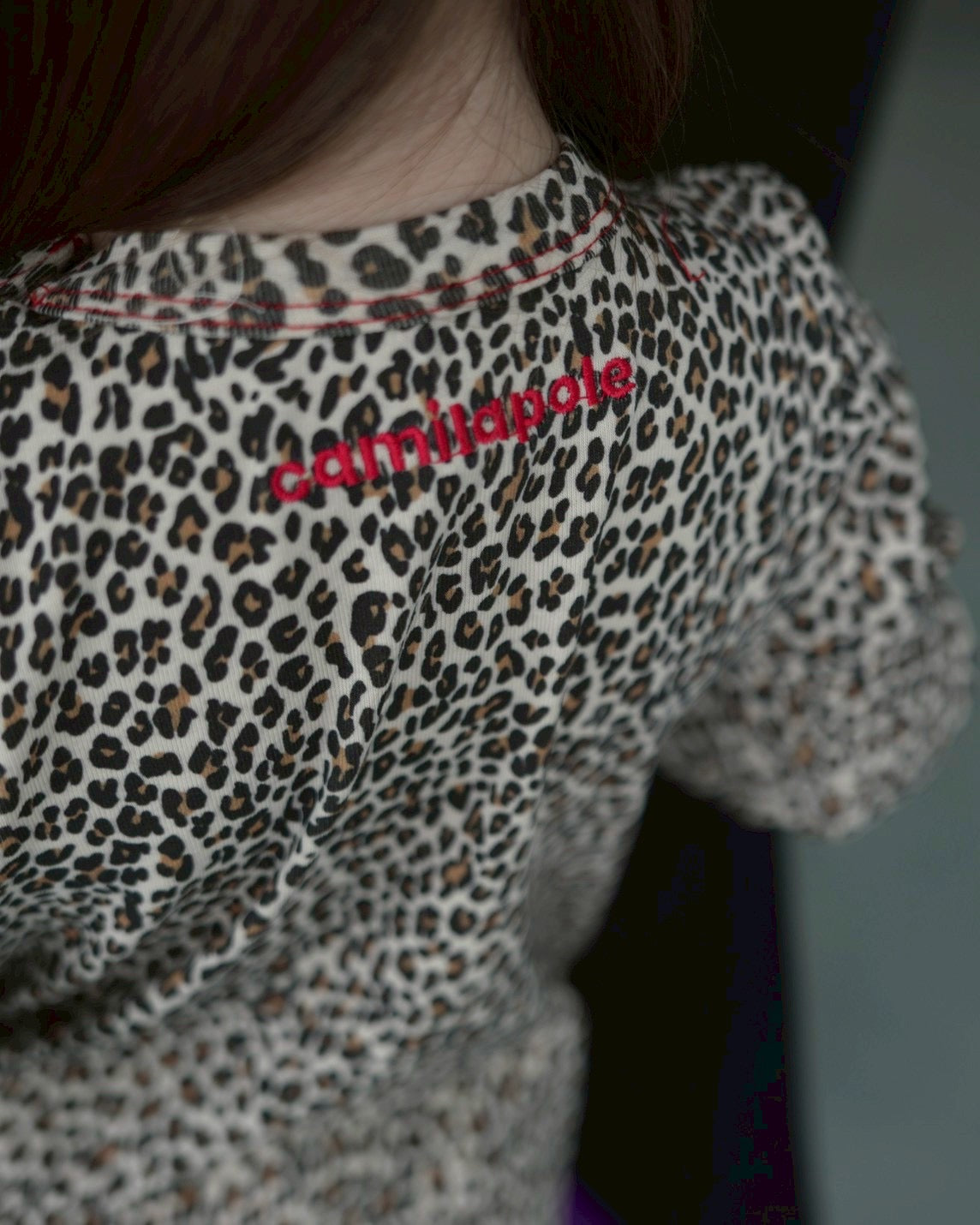 camilapole ヒョウ柄 長袖 ロンパース 80 camilapole Little Leopard Romper