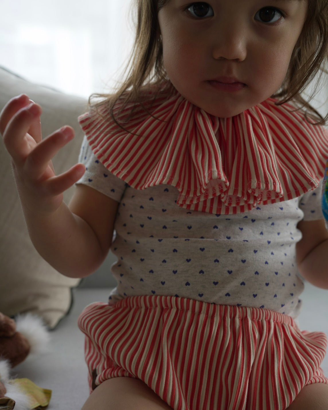 camilapole  Gathered Stripe Collar