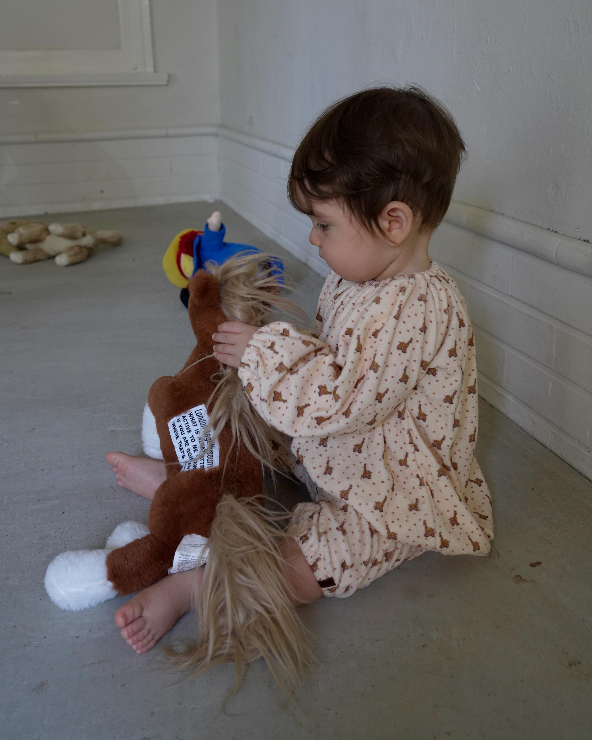 【 9.11 21:00 Launch 】CAMILAPOLE Caramel Giraffe Smock Romper
