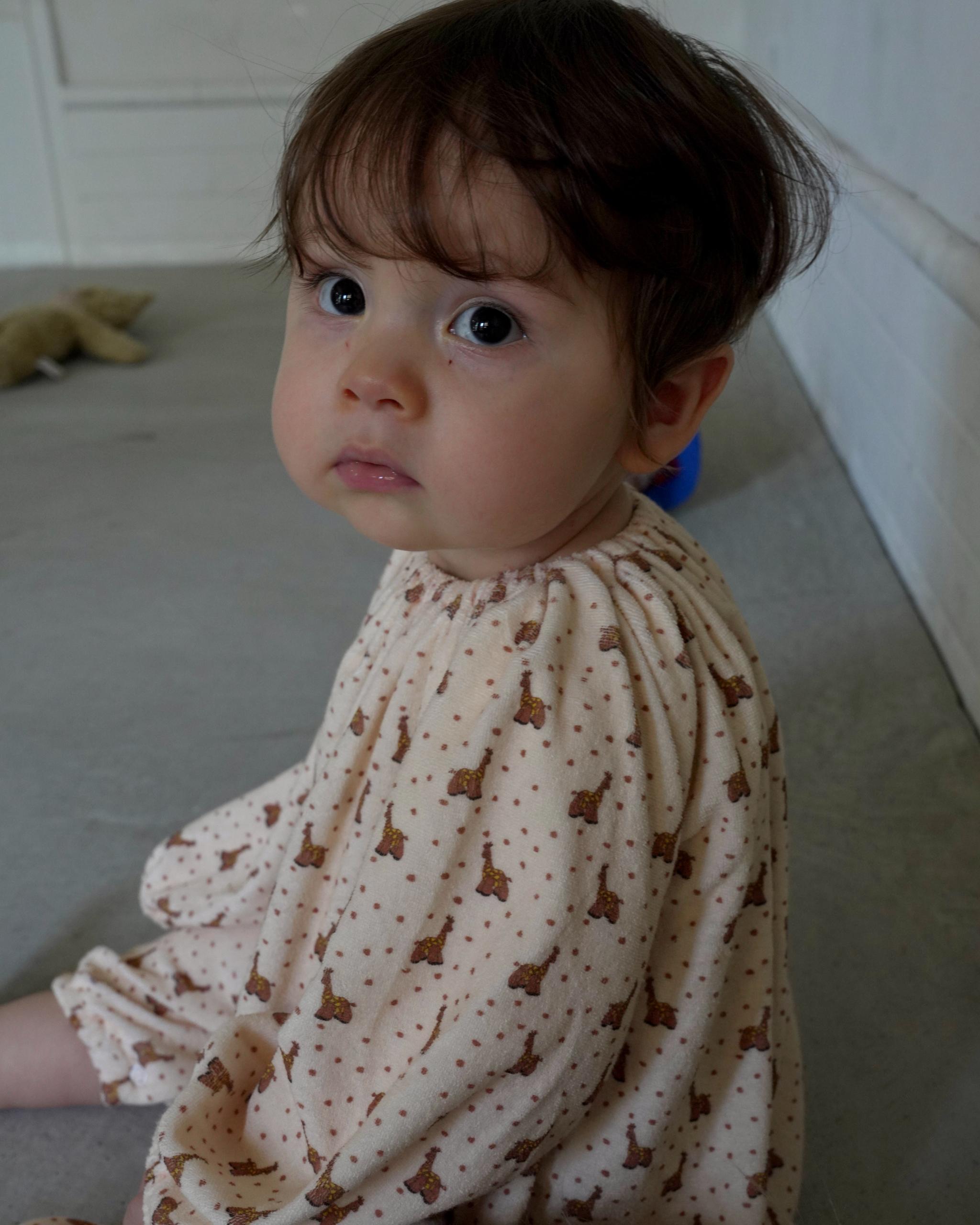 【 9.11 21:00 Launch 】CAMILAPOLE Caramel Giraffe Smock Romper