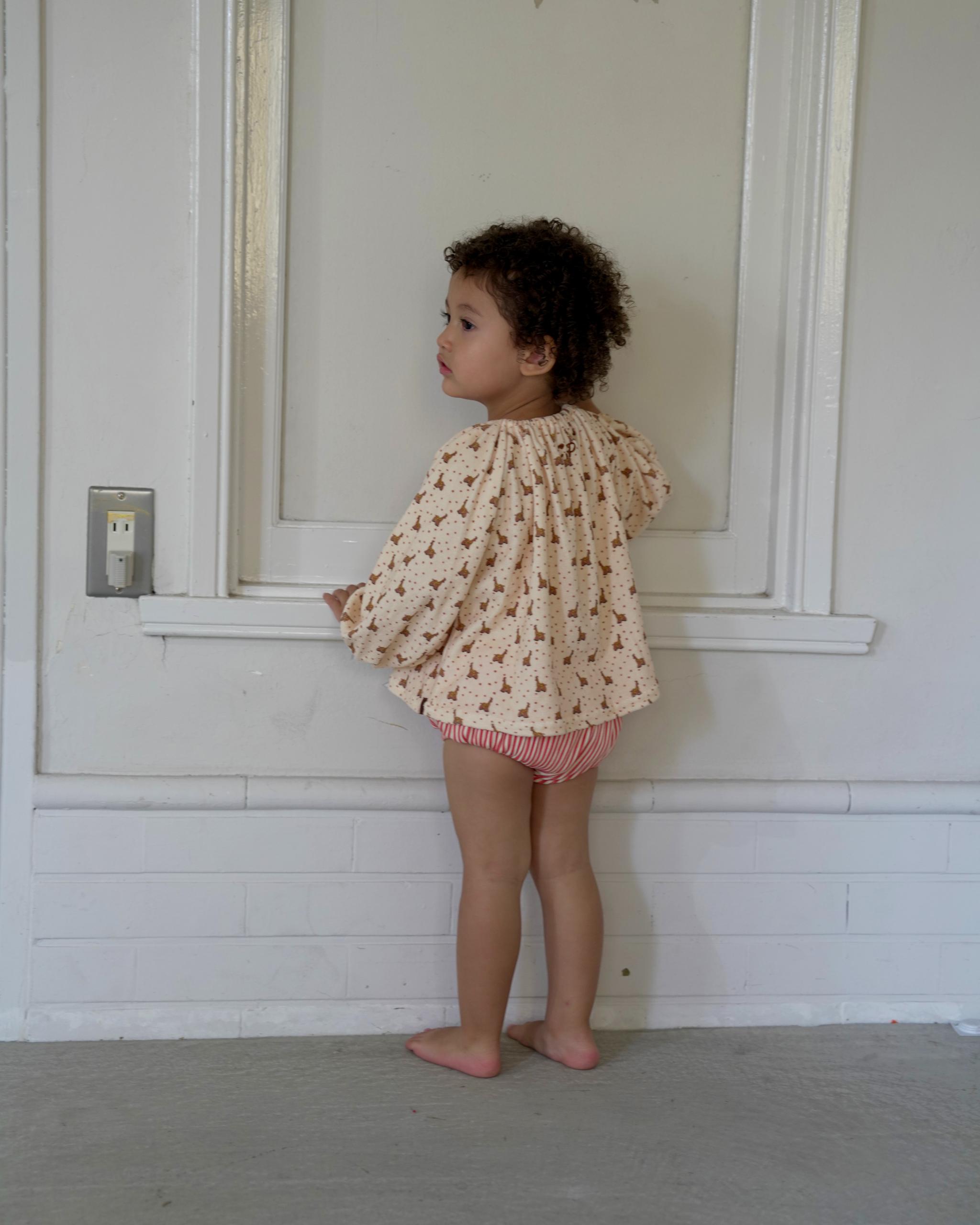 【 9.11 21:00 Launch 】CAMILAPOLE Caramel Giraffe Smock Top