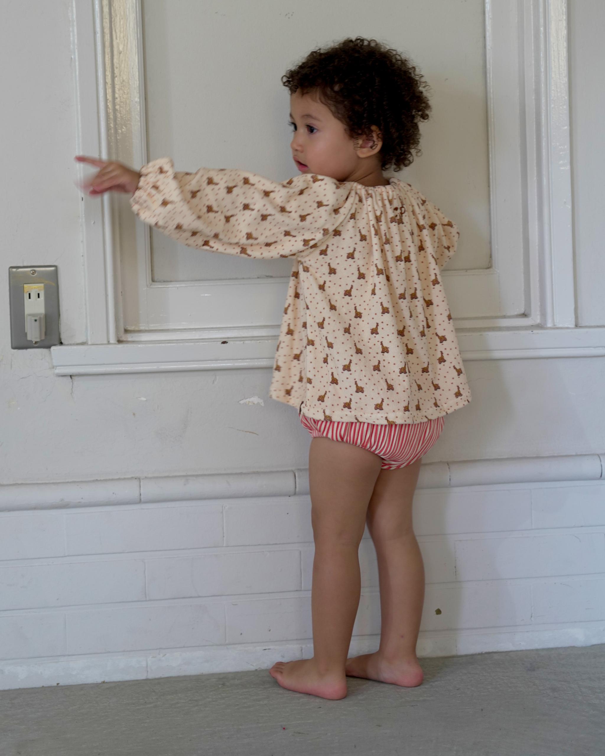 【 9.11 21:00 Launch 】CAMILAPOLE Caramel Giraffe Smock Top