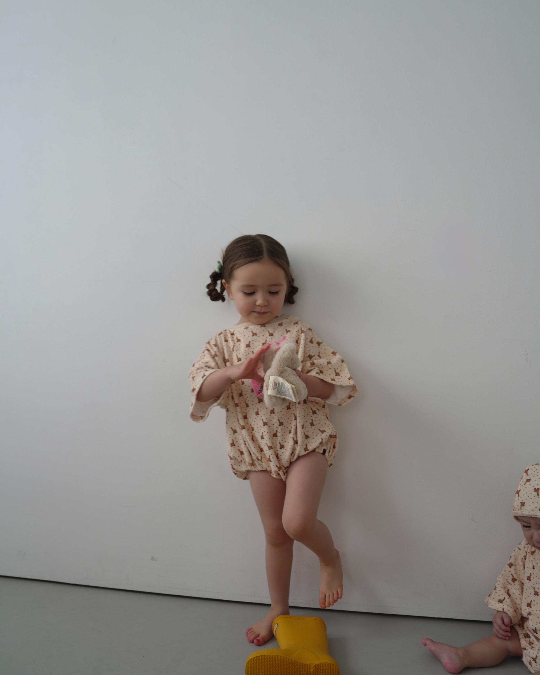 【 7.17 21:00〜NEW 】CAMILAPOLE Caramel Giraffe Terry Romper