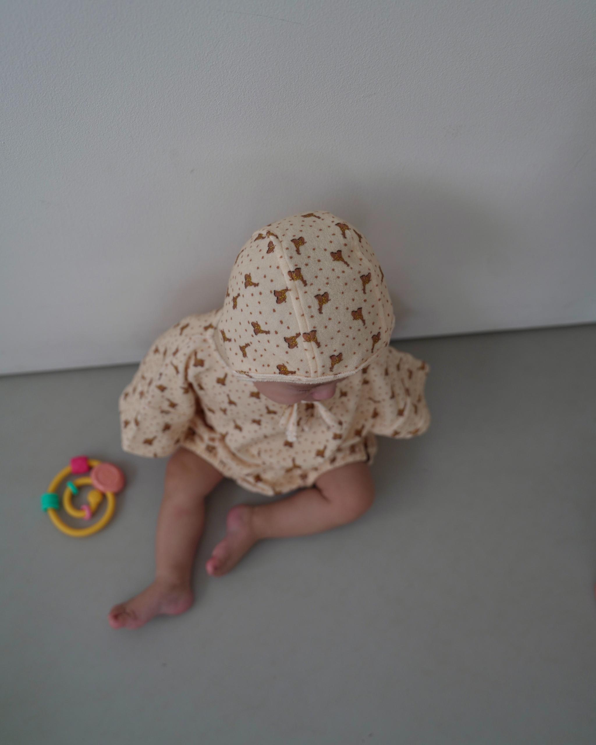 【 7.17 21:00〜NEW 】CAMILAPOLE Caramel Giraffe Terry Romper