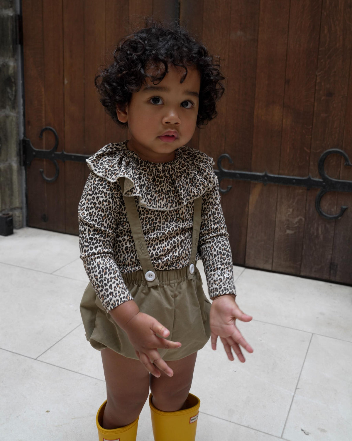 【POPUP先行/10.16 NEW】CAMILAPOLE LITTLE LEOPARD RUFFLE TOP