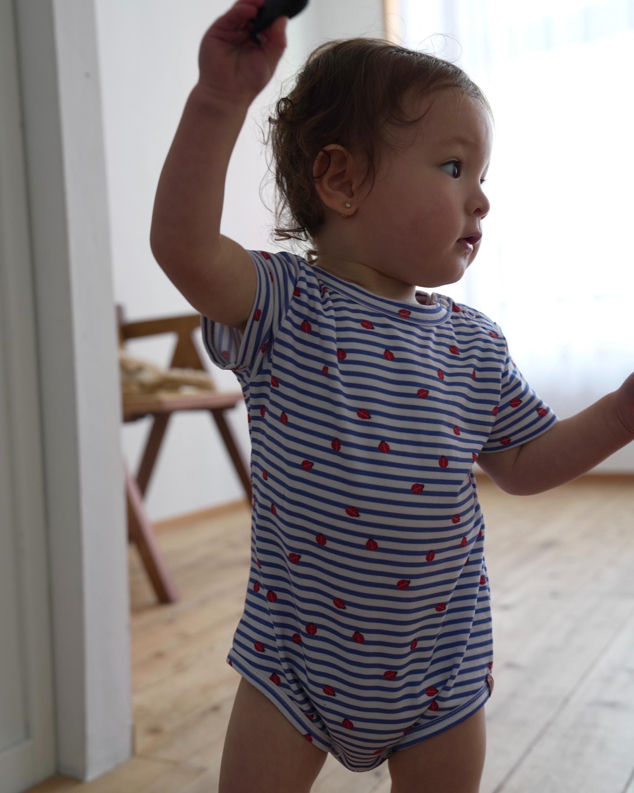 【2026 s/s 3rd delivery /Early Summer Collection】camilapole  Ladybug Stripe Romper