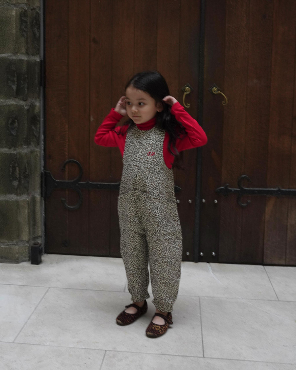 【POPUP先行/10.16 NEW】CAMILAPOLE LITTLE LEOPARD RUFFLE TOP