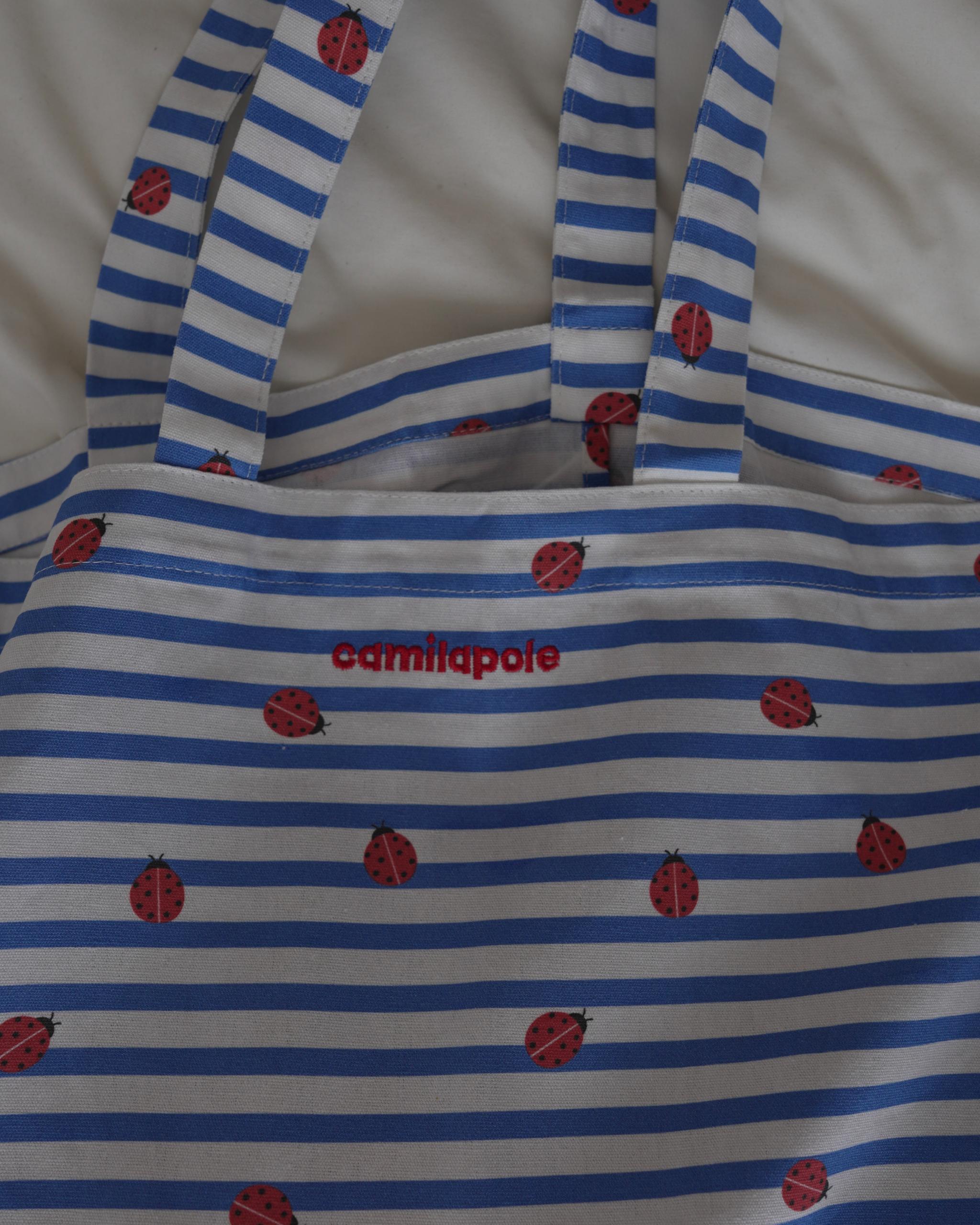 camilapole  Ladybug Stripe Tote
