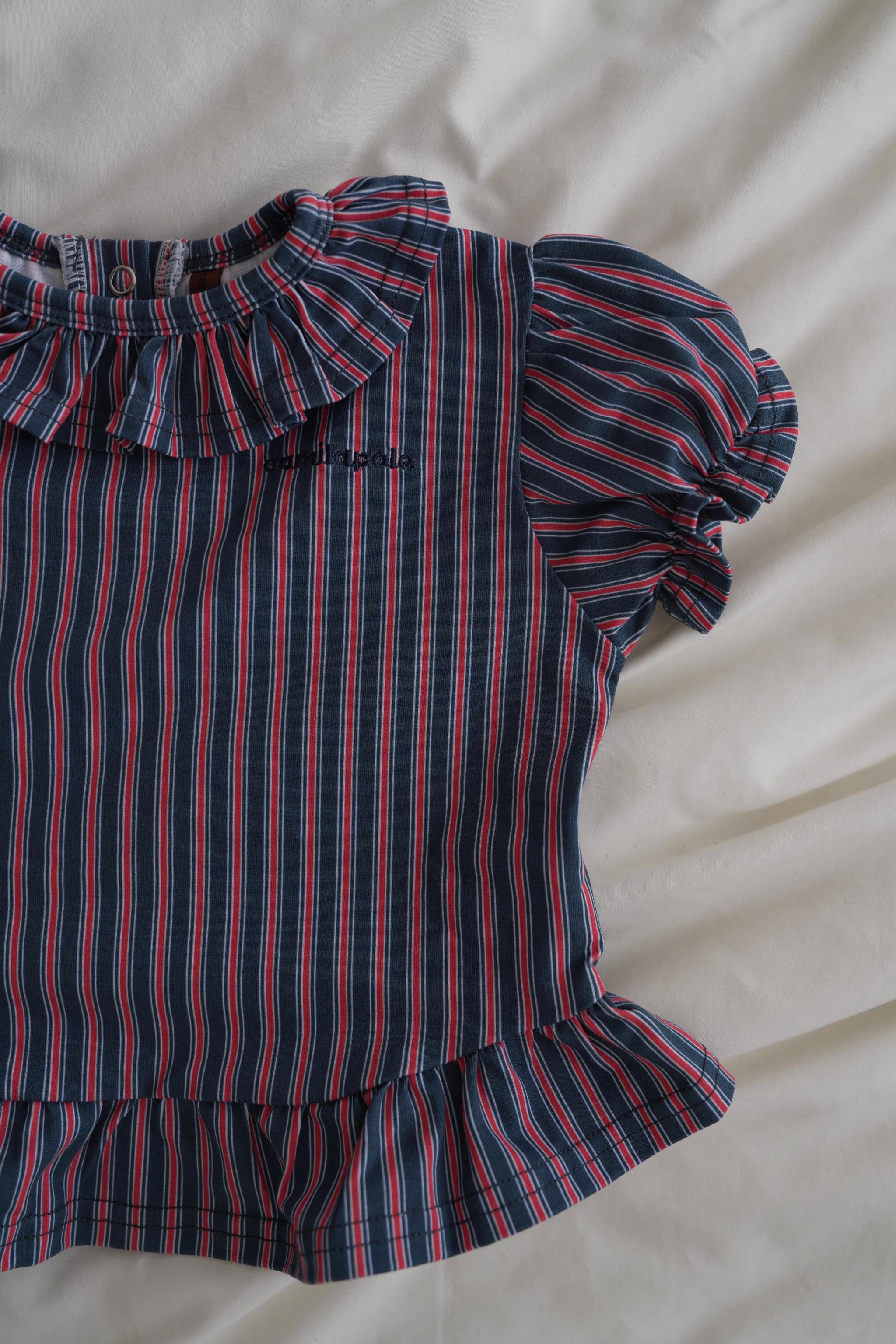 camilapole  Classic Stripe Peplum Top