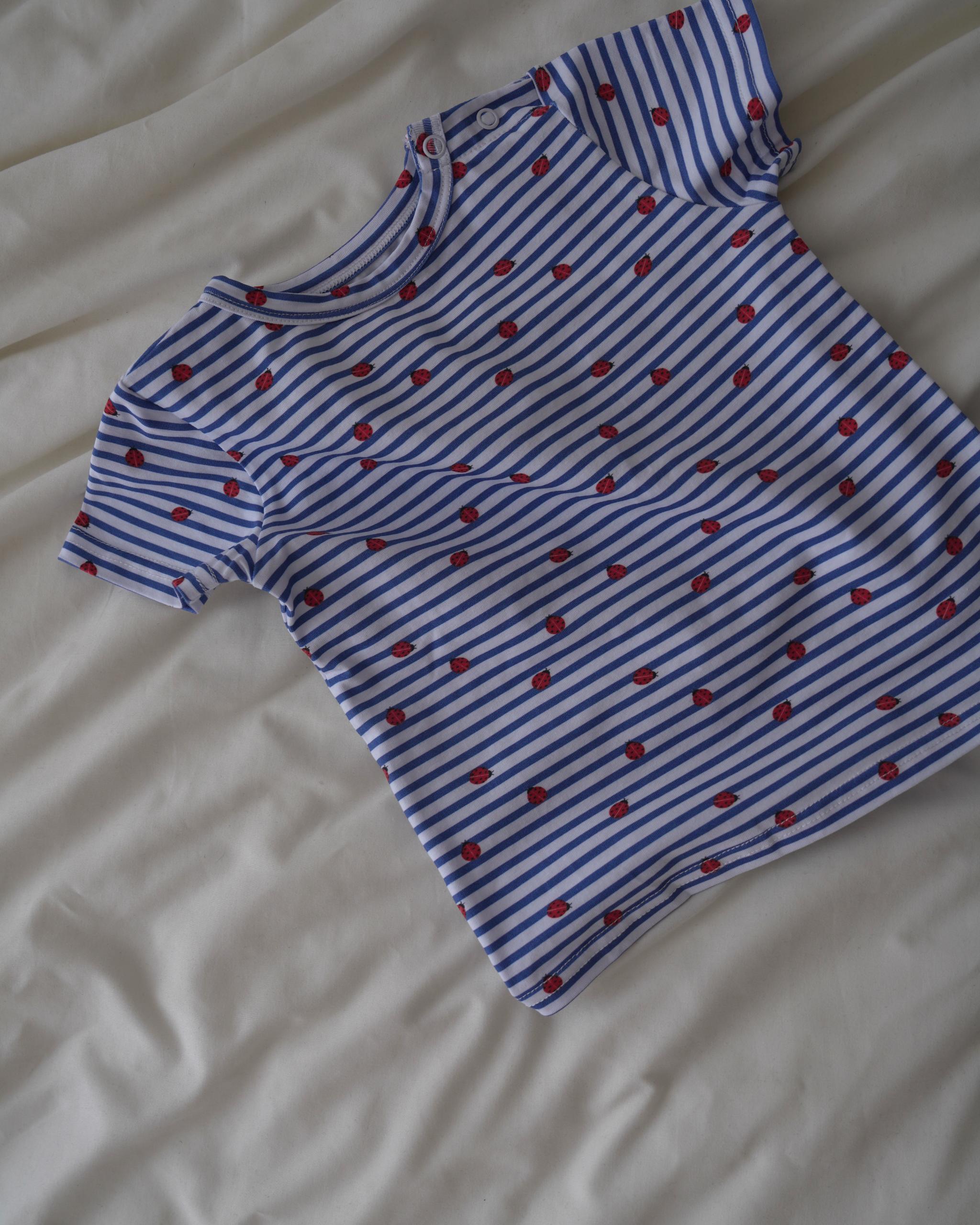 camilapole  Ladybug Stripe Top