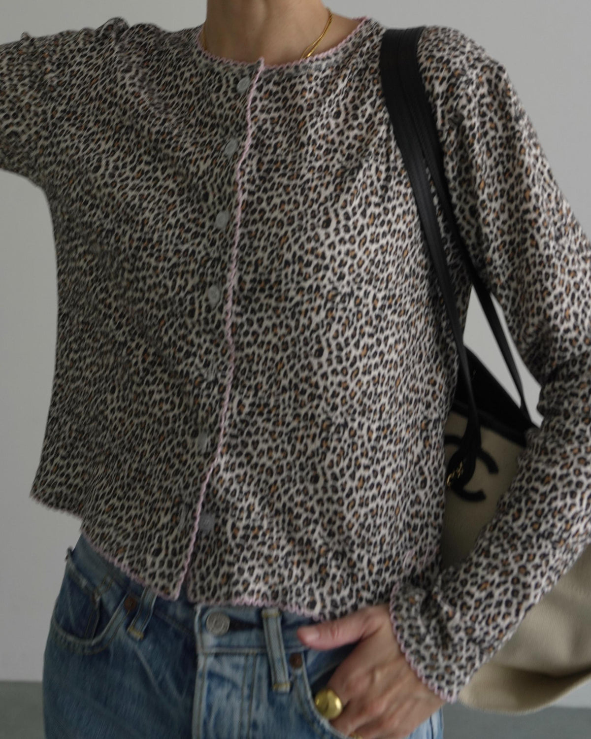 【POPUP先行/10.16 NEW】CAMILAPOLE LITTLE LEOPARD CARDIGAN / LADIES