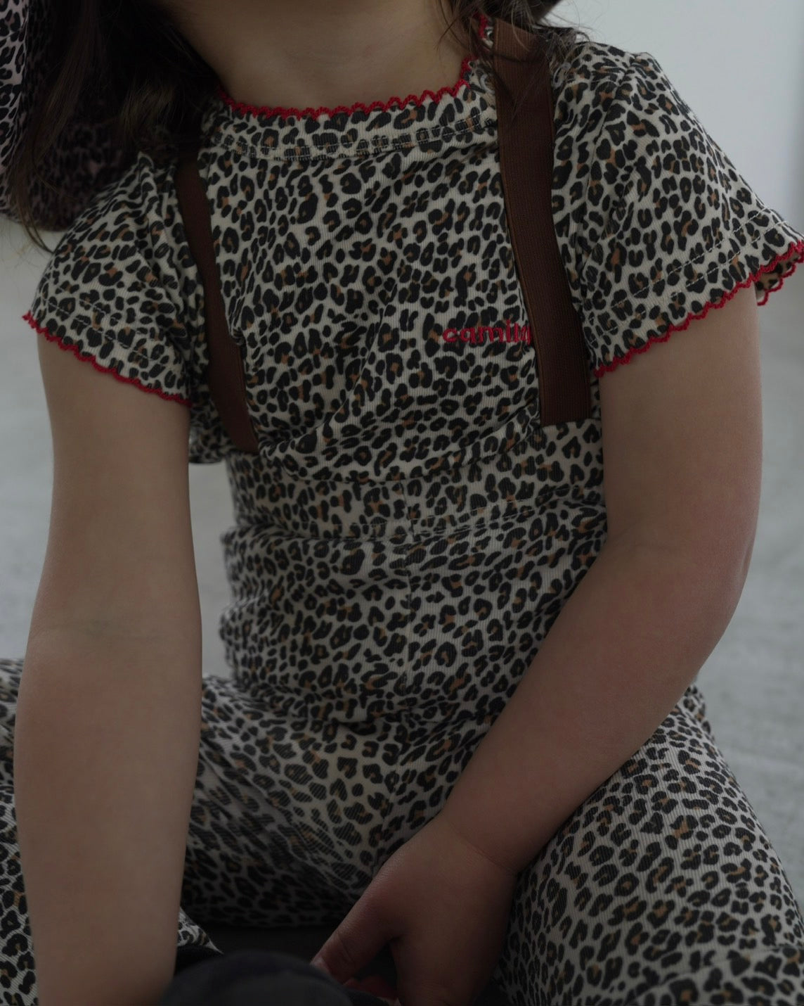 camilapole  Little Leopard Picot Top