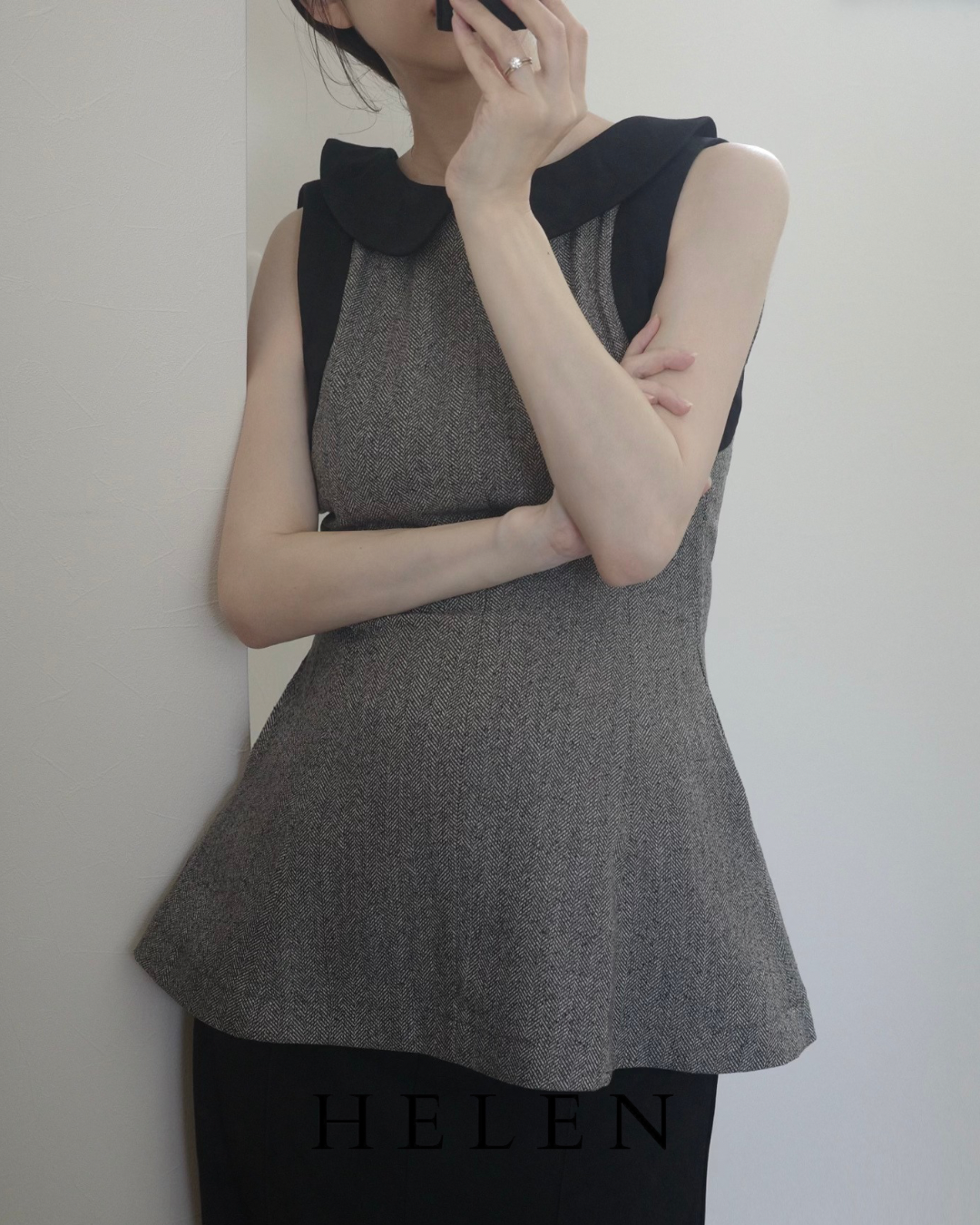 Helen×poimeri  elan tweed tops