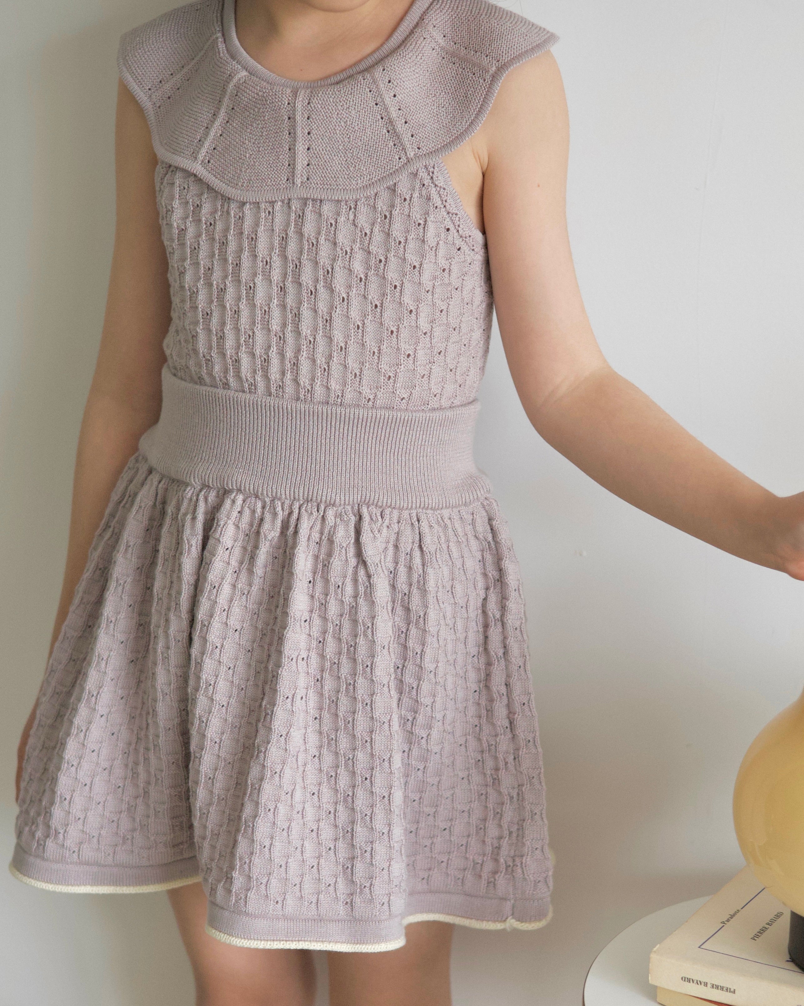 lilac knit skirt