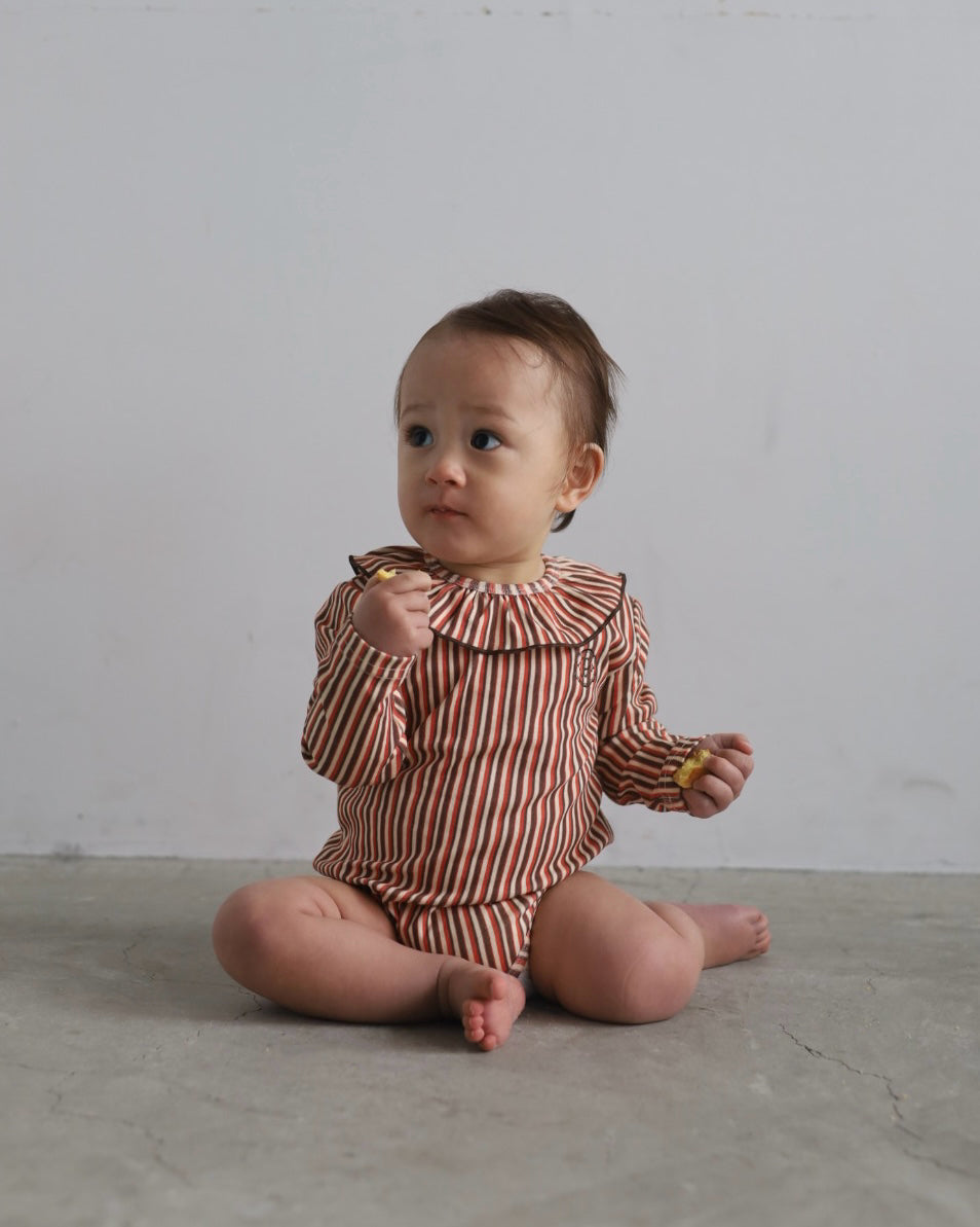 POIMERI Orangette stripe rompers