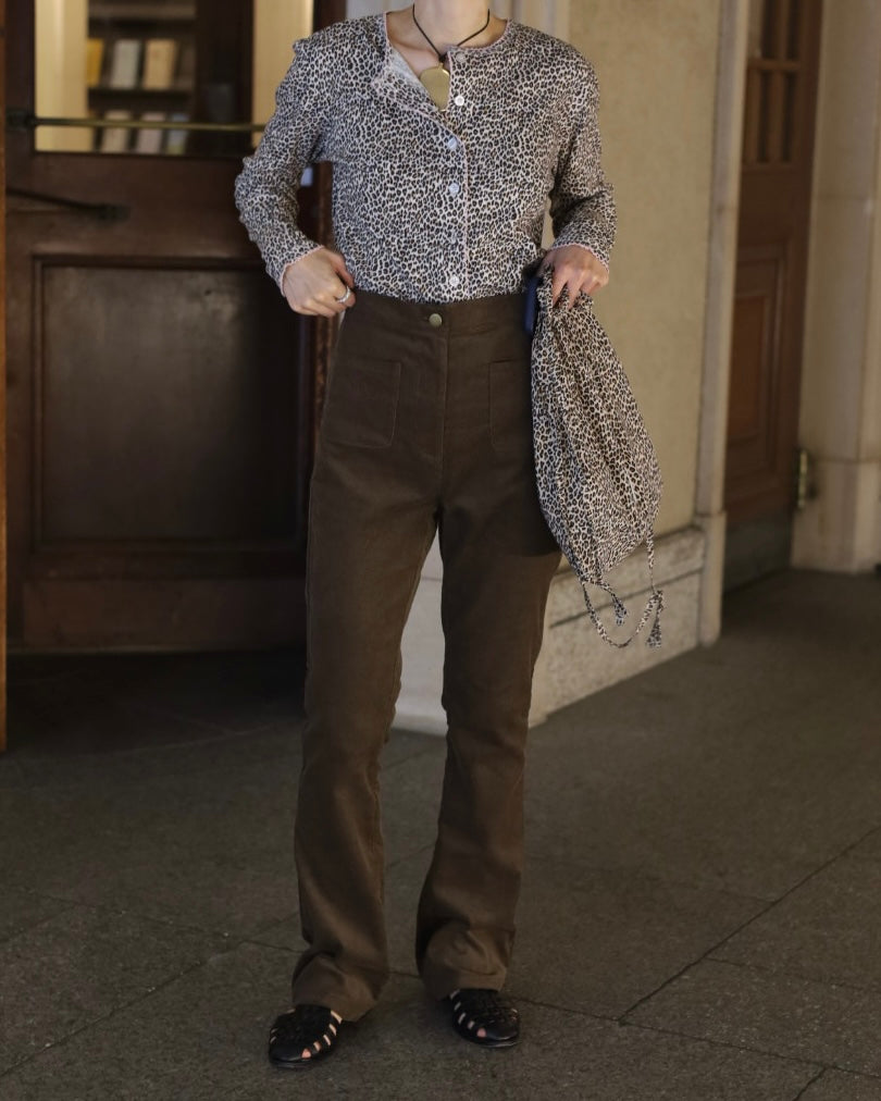 【POPUP先行/10.16 NEW】Catty&Catty CHOCOLATE CORDUROY FLARE PANTS / ADULT SIZE