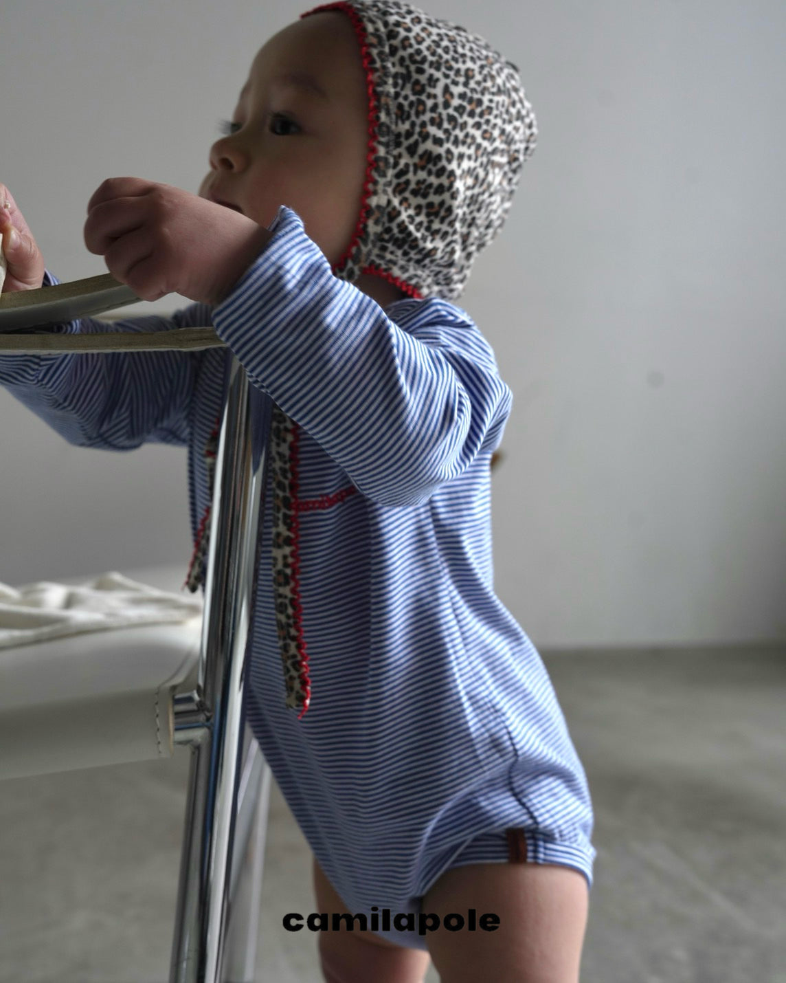 camilapole  Petit Stripe Romper – Blue