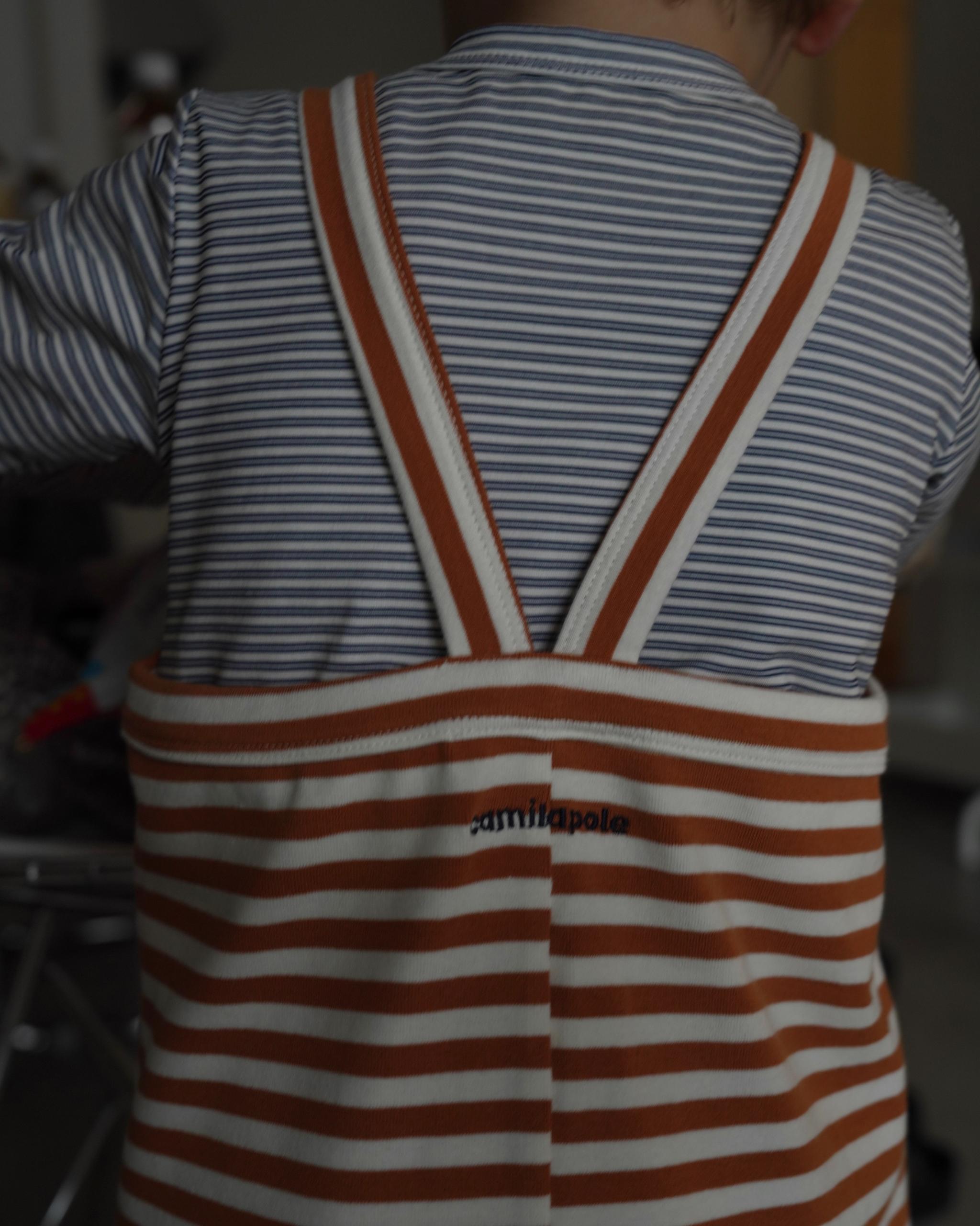 camilapole  Soft Stripe Overalls - Caramel