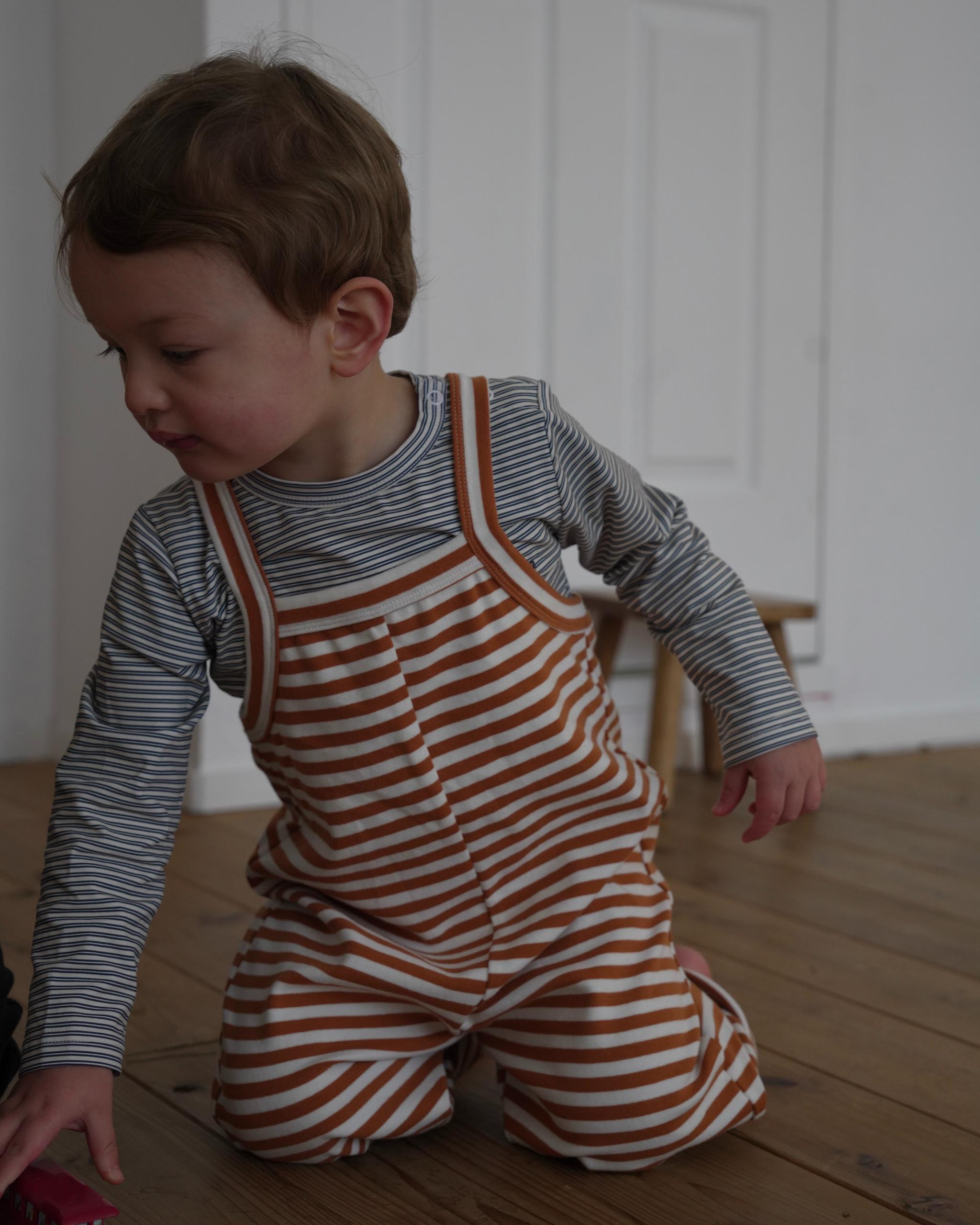camilapole  Soft Stripe Overalls - Caramel