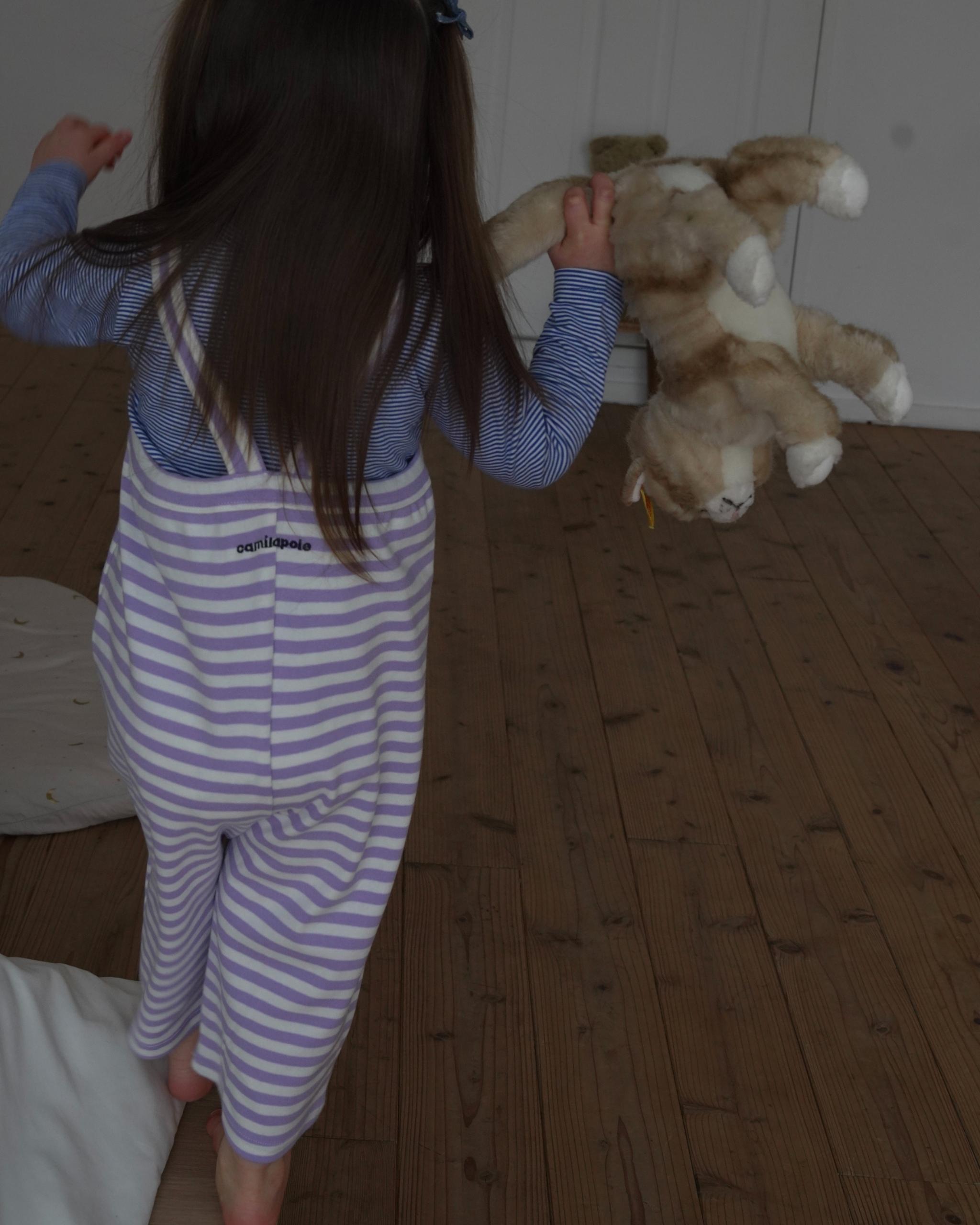 camilapole  Soft Stripe Overalls - Lavender