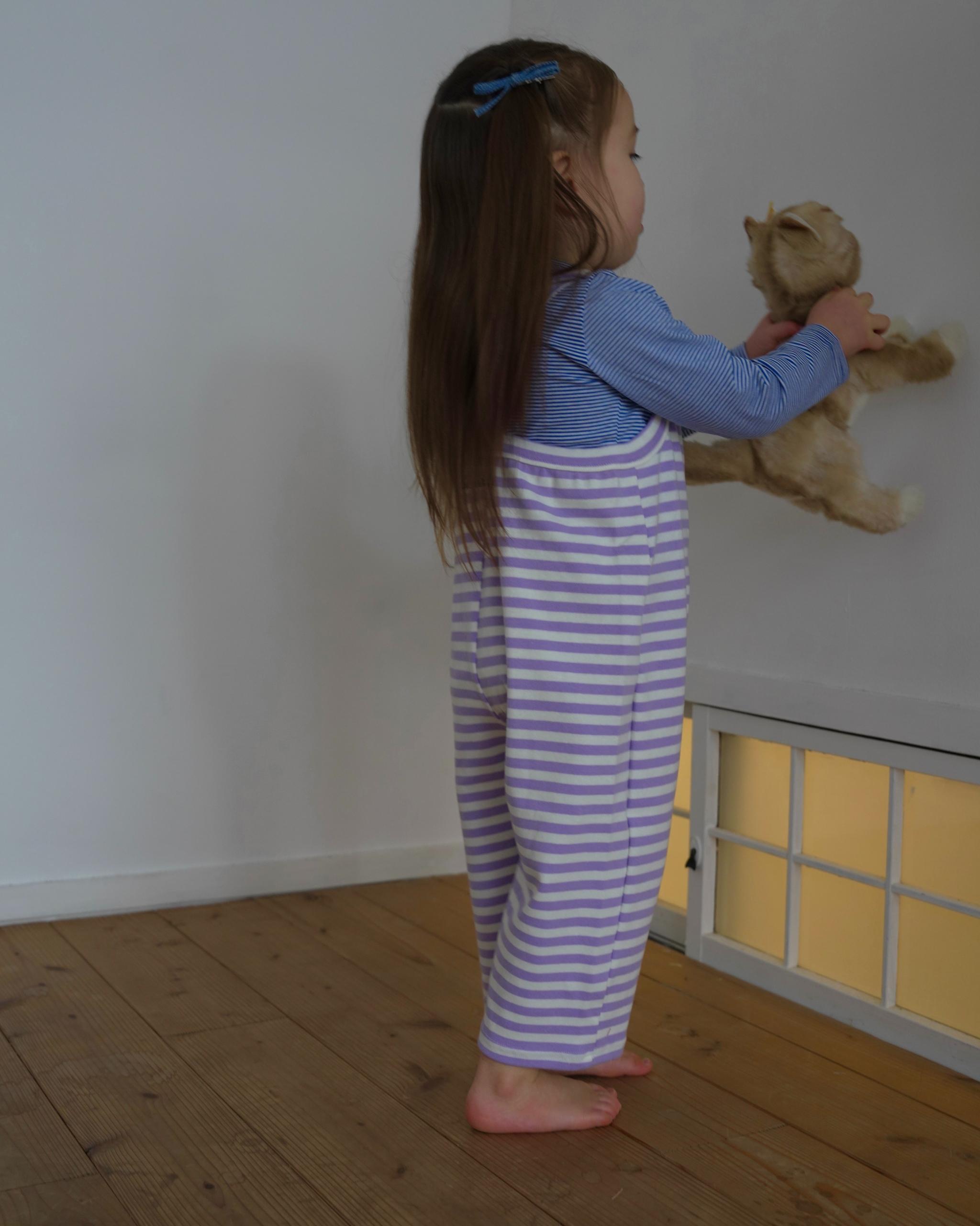 camilapole  Soft Stripe Overalls - Lavender
