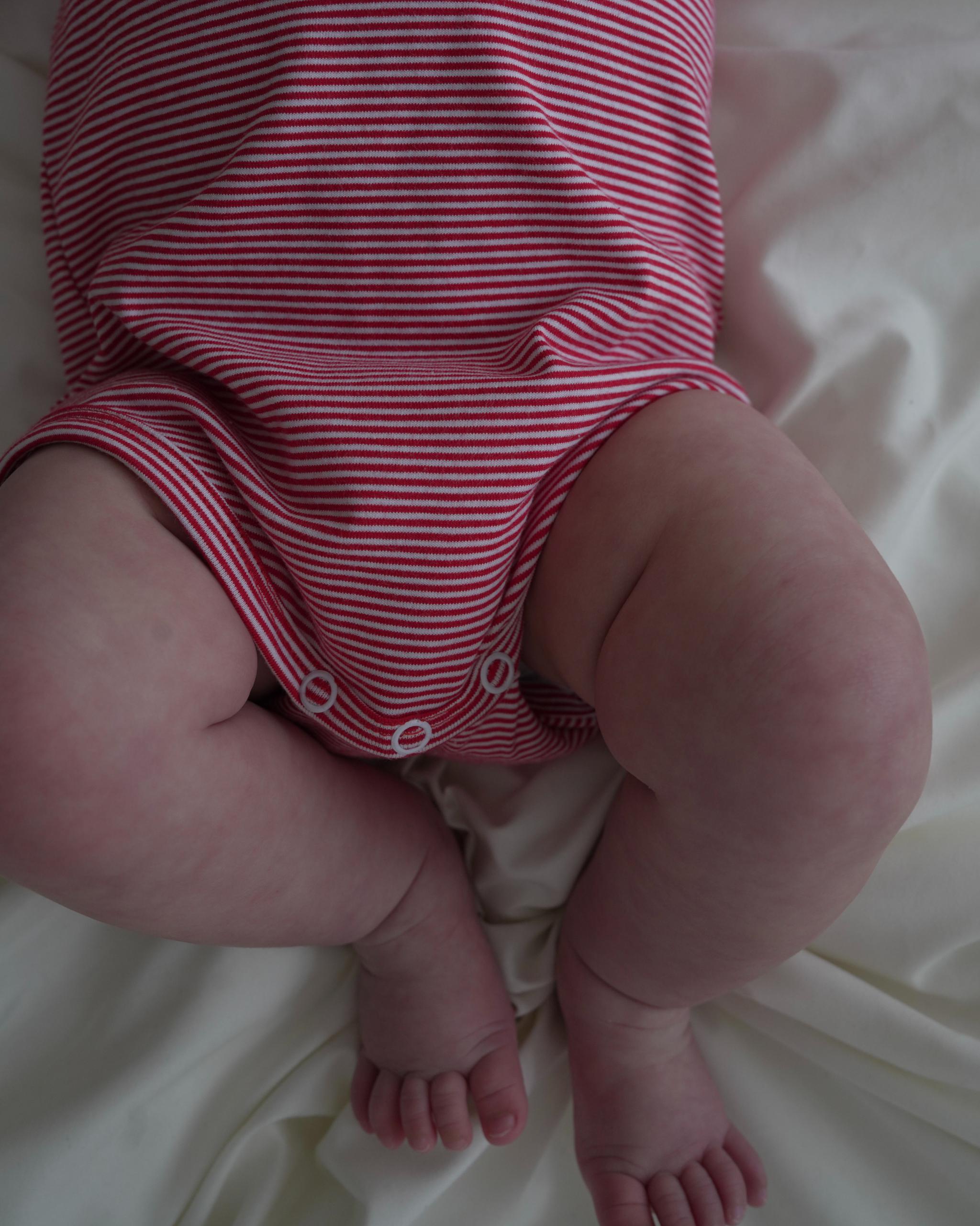 camilapole  Petit Stripe Romper – Red